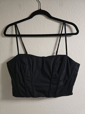 Jason Wu Black Corset Crop Top